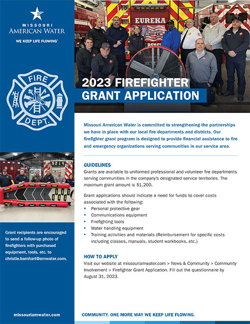 Missouri American Water Firefighter Grant Application
