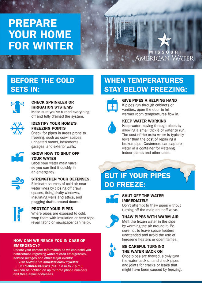 american water winter weather tips